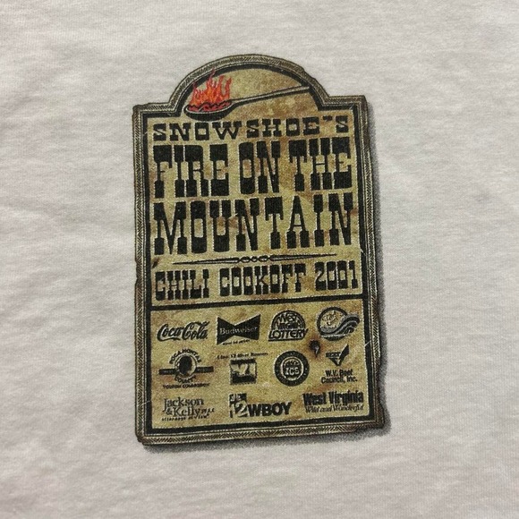 2001 Snowshoe 'Fire On The Mountain' Chili Cookoff Tee - Picture 3 of 4